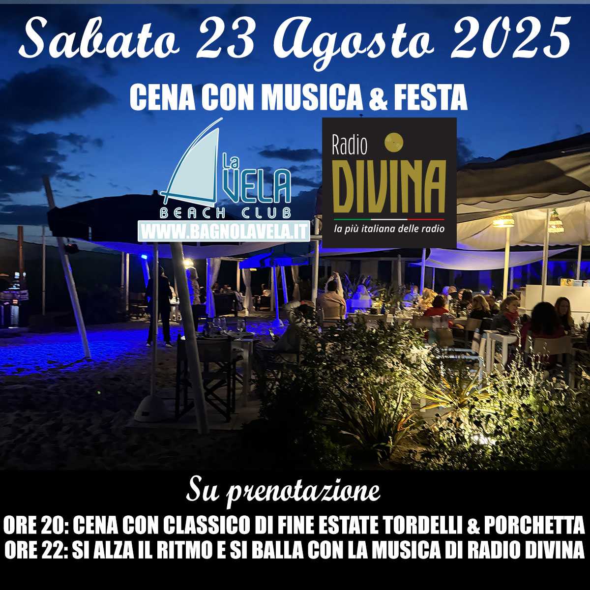 feste estate 2025 al bagno la vela