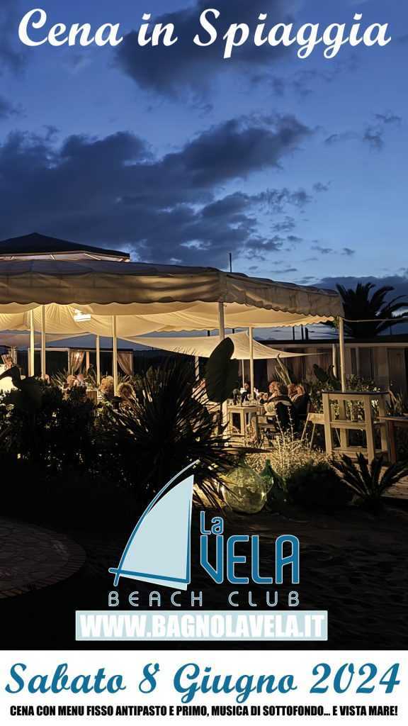cena spiaggia 8 giugno 2024