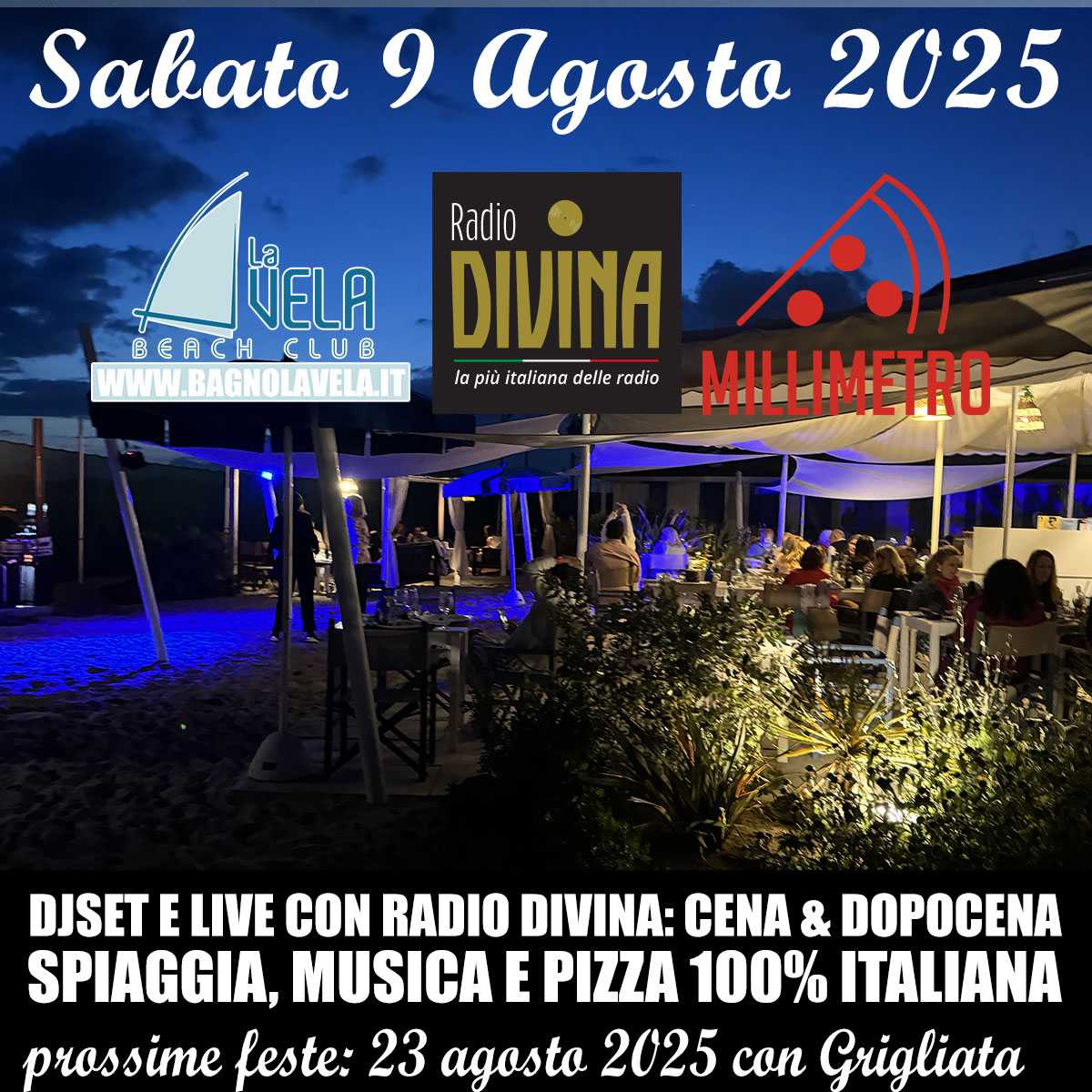 feste estate 2025 al bagno la vela