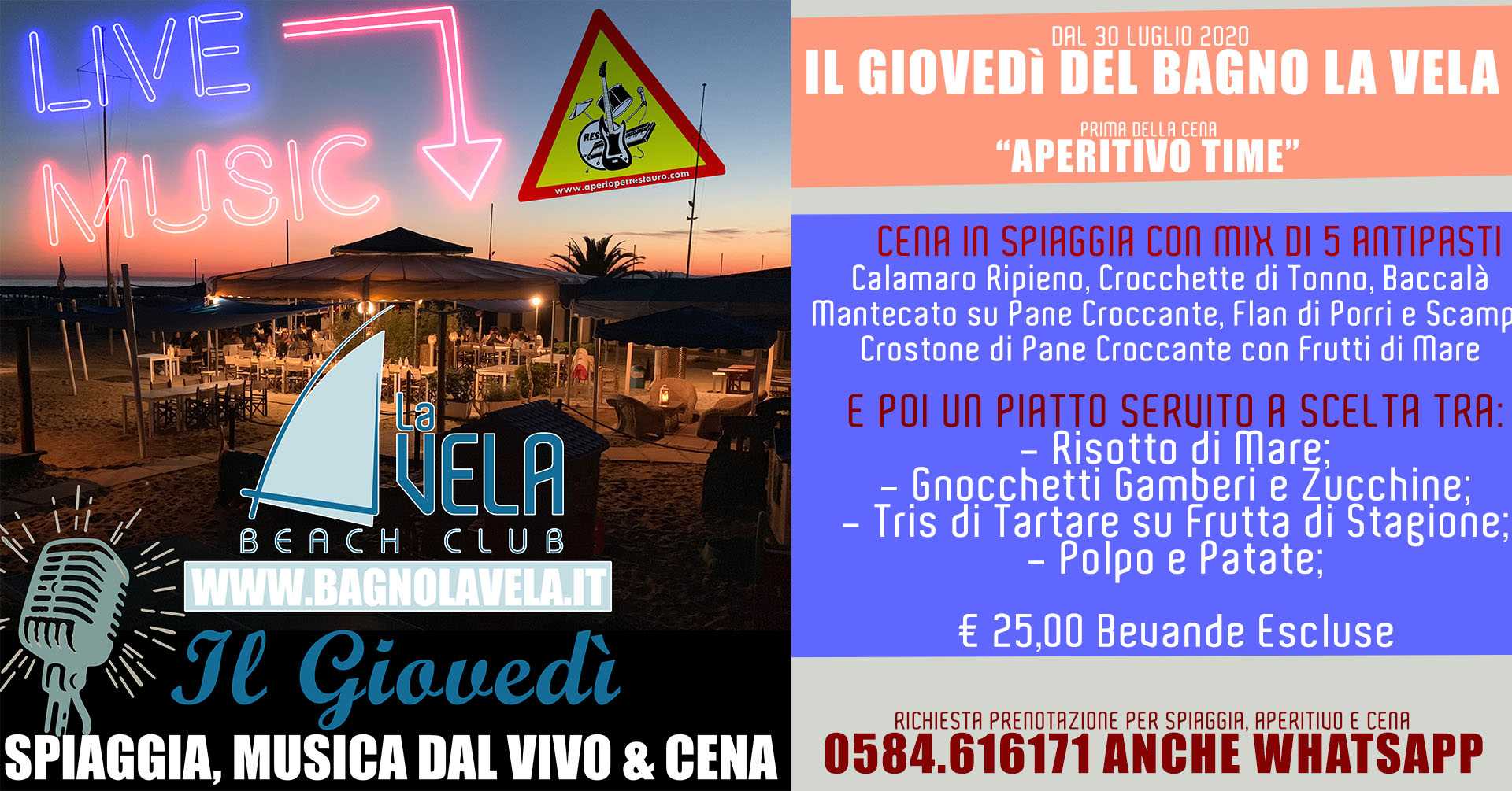 giovedi live music 30 luglio