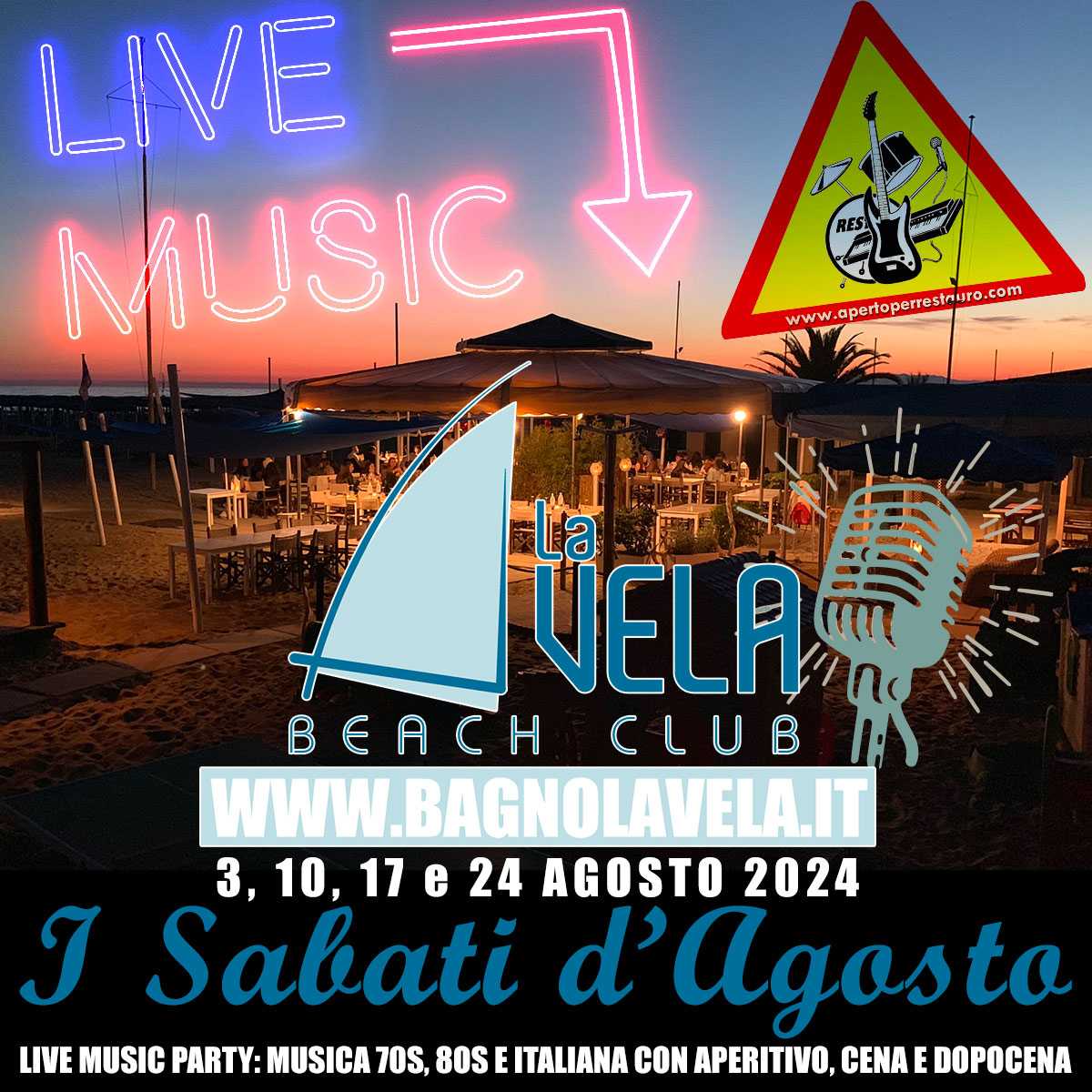 sabato musica versilia spiaggia 2024
