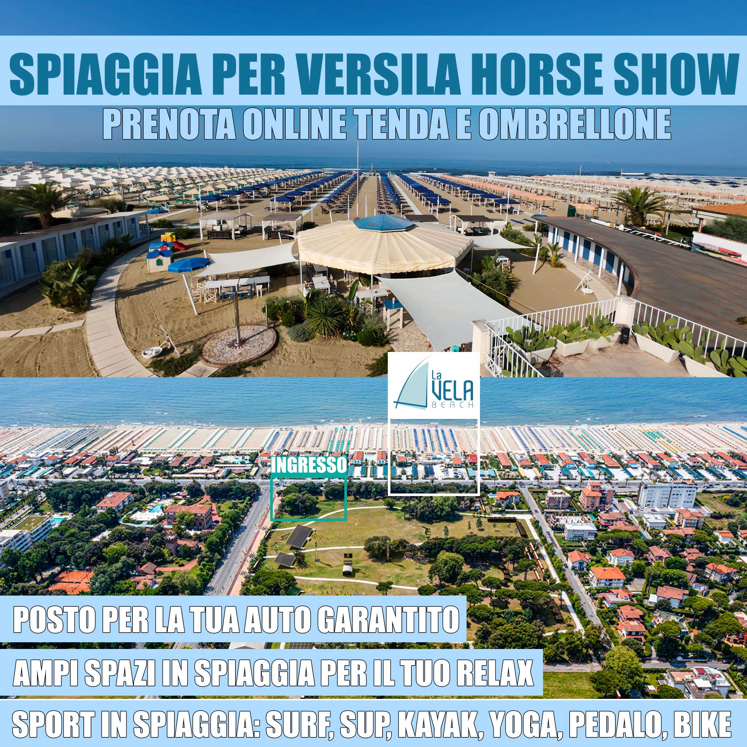 spiaggia versilia horse show tende ombrelloni