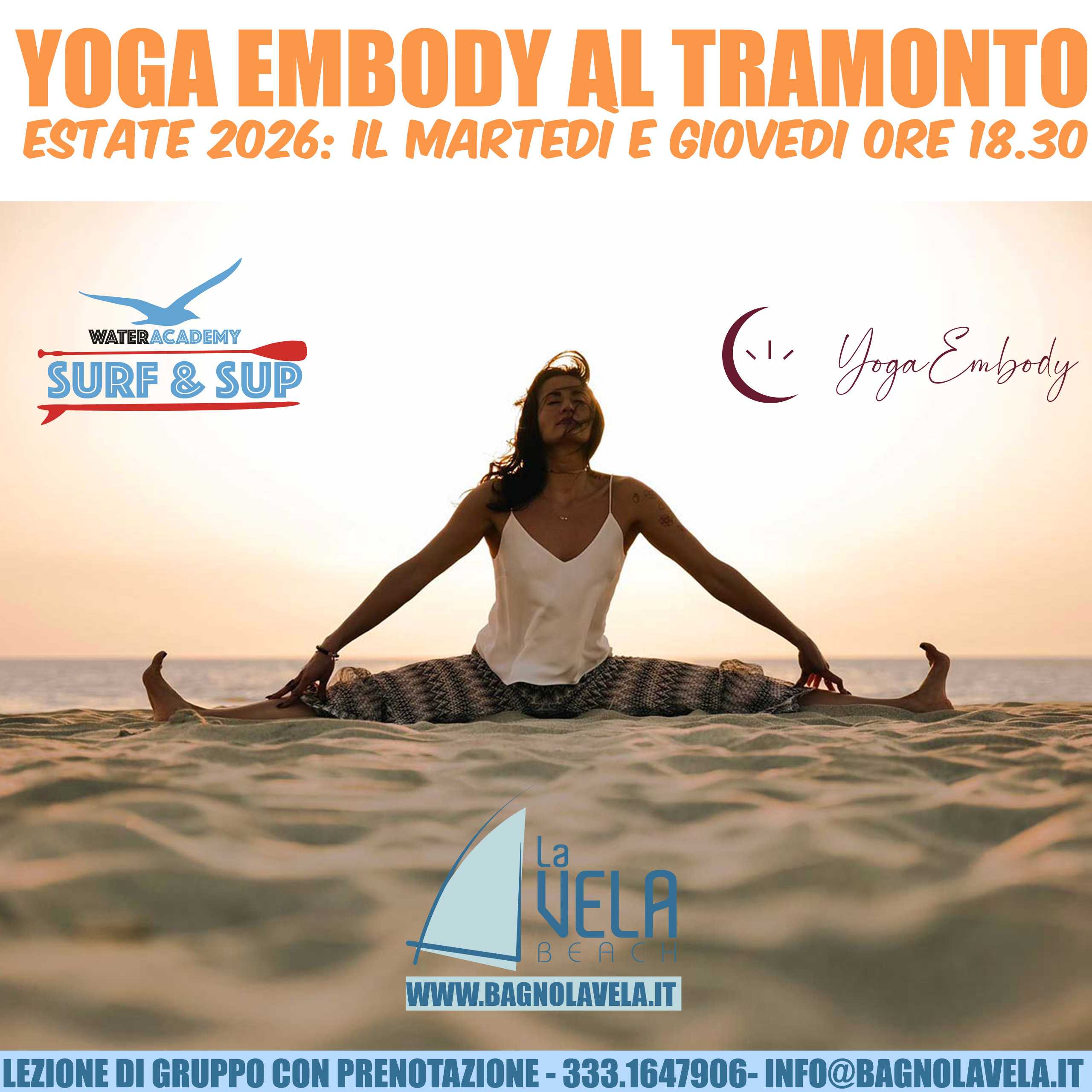 yoga spiaggia versilia 2026